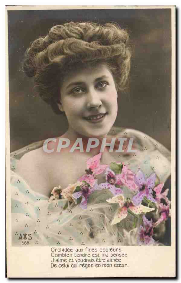 CPA Fantaisie Femme Fleurs 