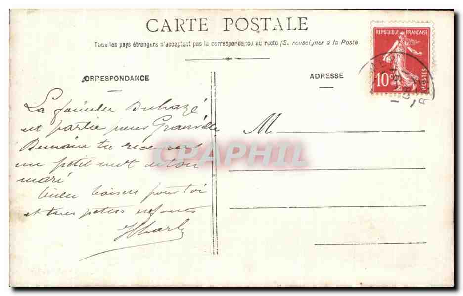 CPA Fantaisie Femme Fleurs  — Verso