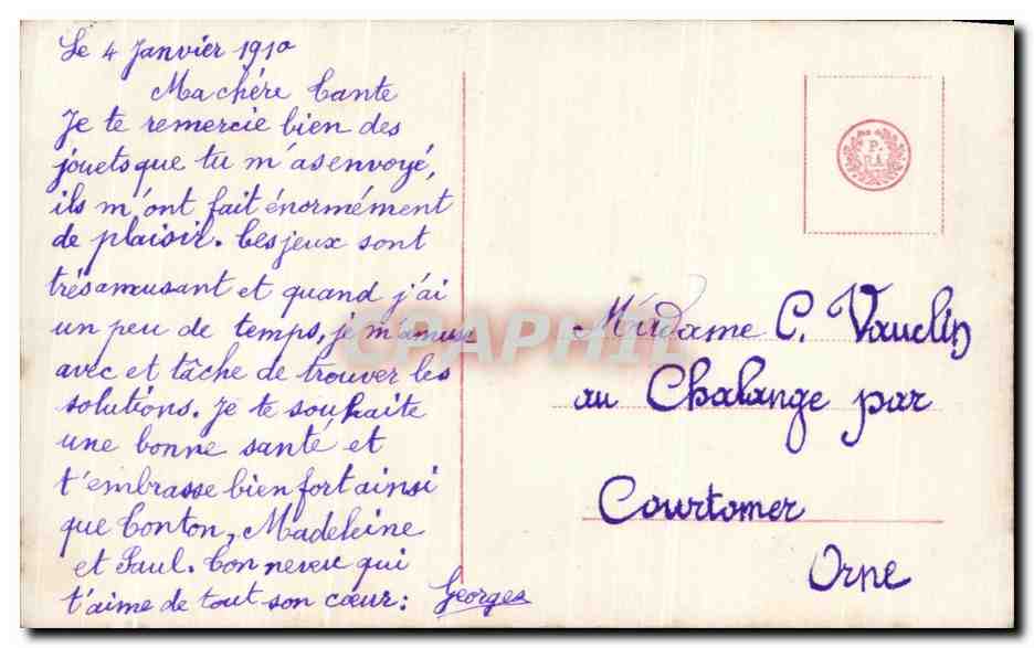 CPA Fantaisie Enfant Fille  — Rückseite