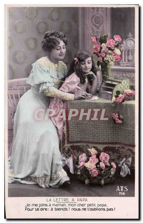 CPA Fantaisie Femme et enfant 