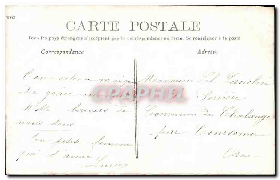 CPA Fantaisie Femme et enfant  — Verso