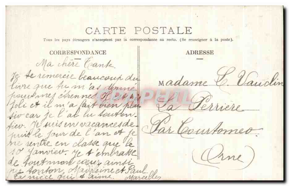 CPA Fantaisie Enfant Fille — Rückseite