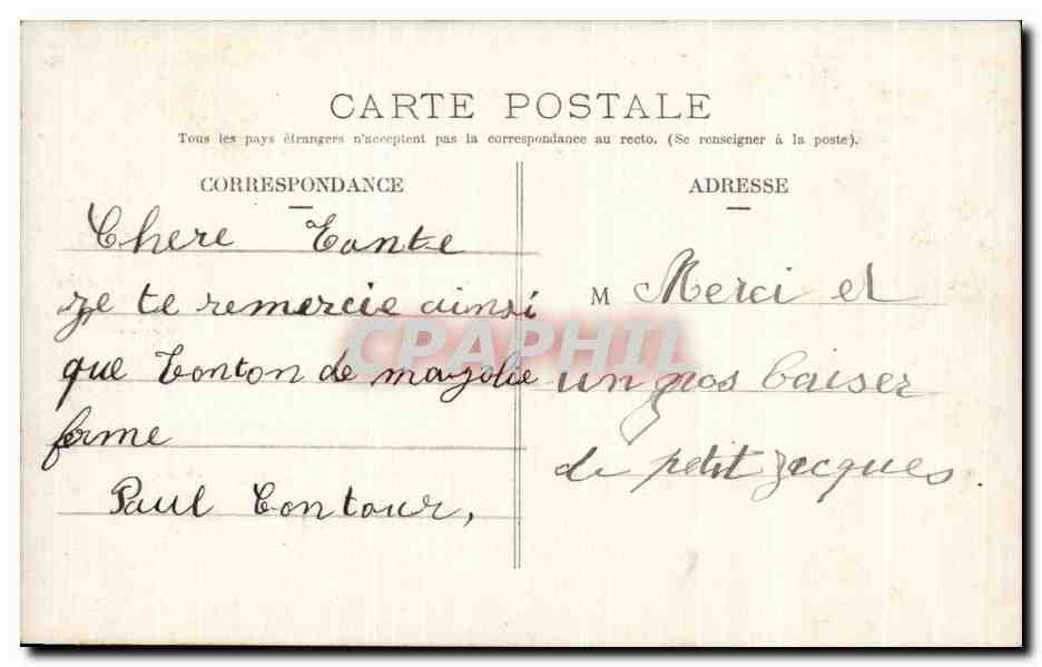 CPA Fantaisie Enfant Fille — Rückseite