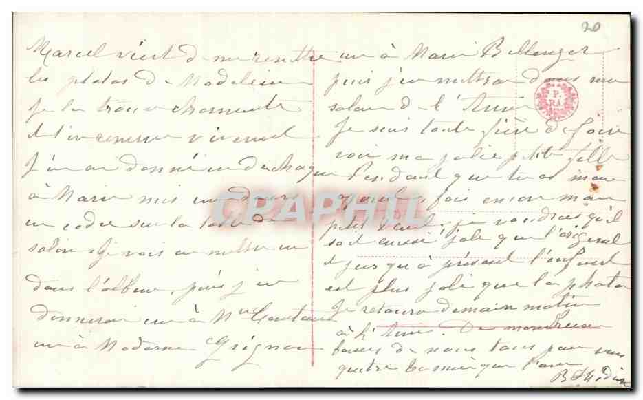 CPA Fantaisie Enfant Fille Foi  — Rückseite