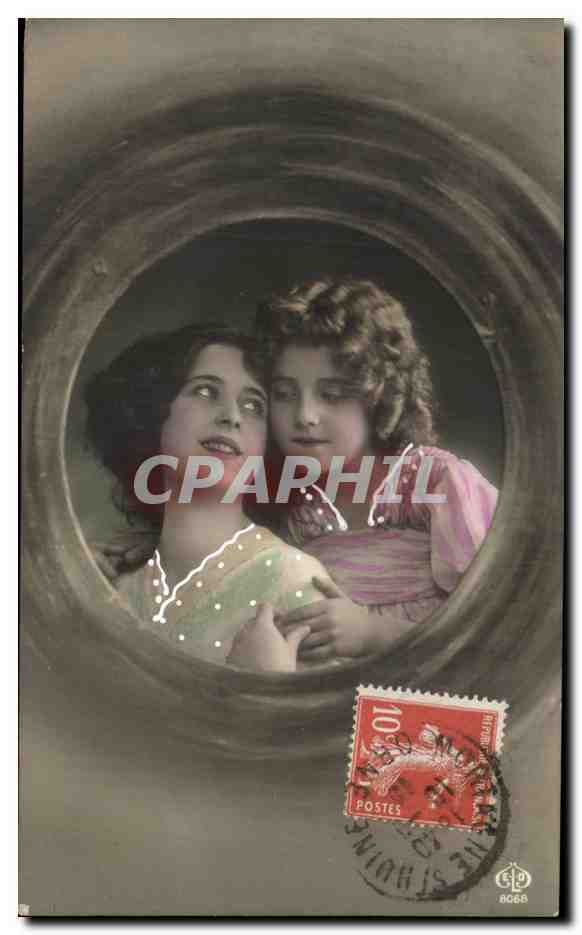 CPA Fantaisie Enfant Fille Femme 