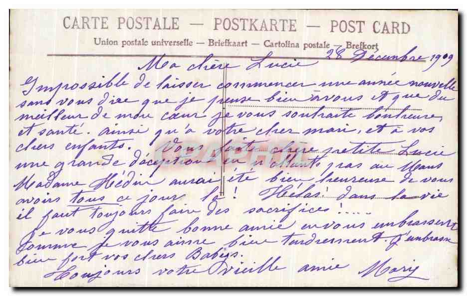 CPA Fantaisie Femme Avion  — Rückseite