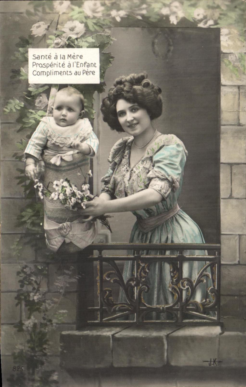 CPA Fantaisie Femme et bebe enfant