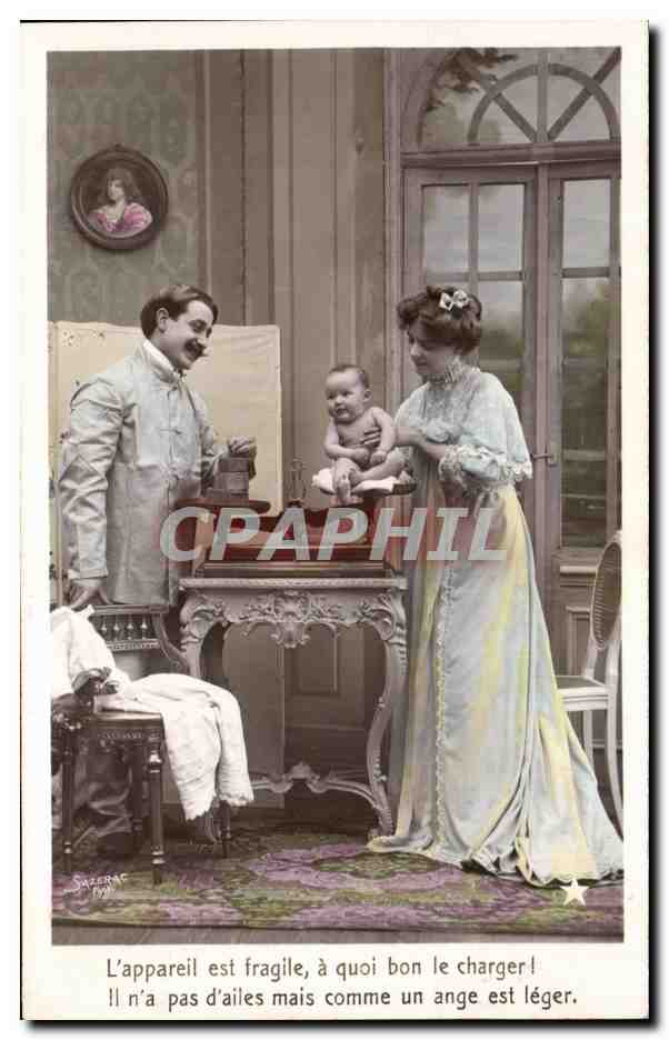 Famille avec bébé — scène intérieure — VBC Série N. 3334