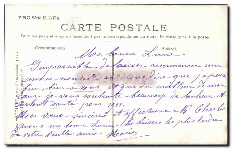 Famille avec bébé — scène intérieure — VBC Série N. 3334 — Reverso