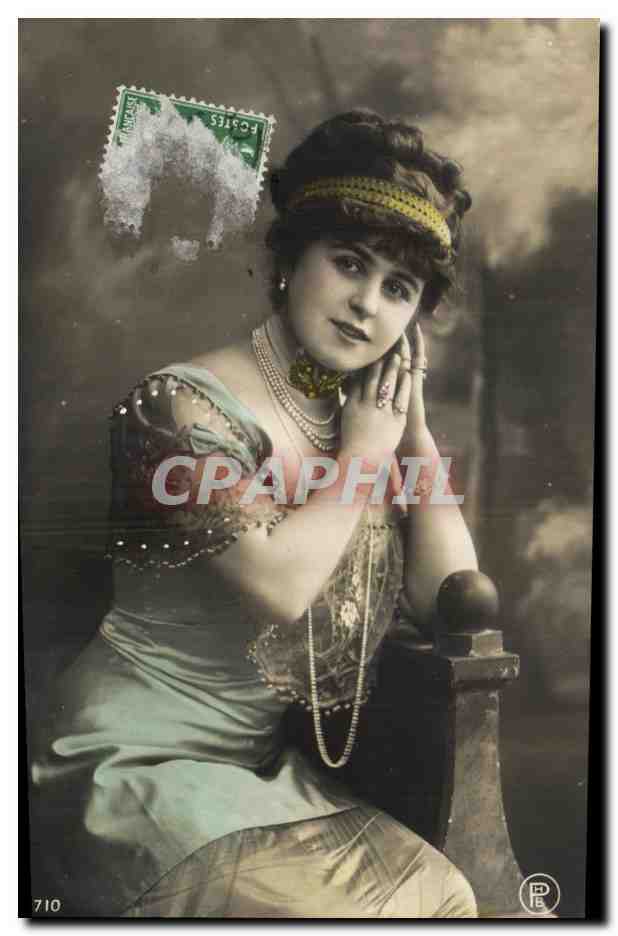 Young woman in ornate dress — portrait — publisher CPAPHIL, no. 710