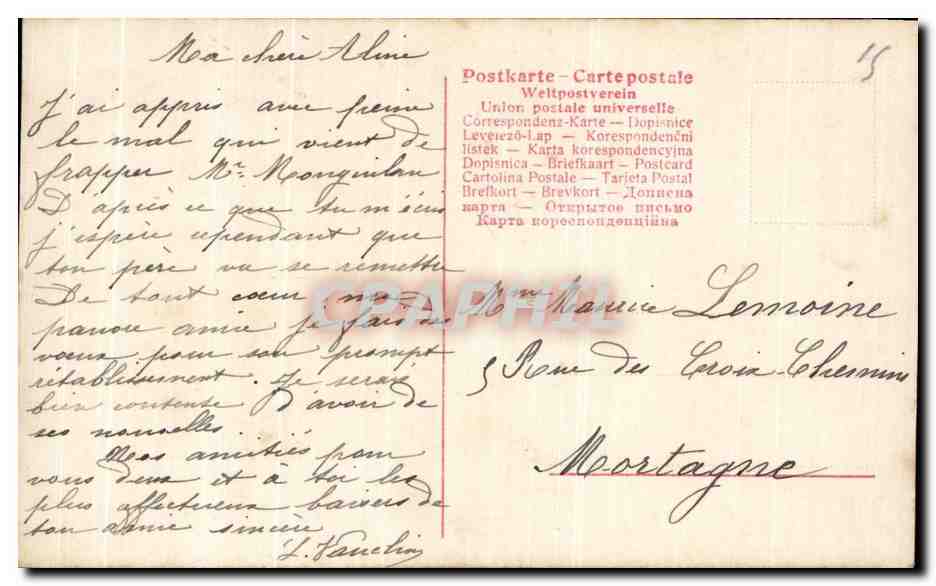 CPA Fantaisie Femme  — Verso