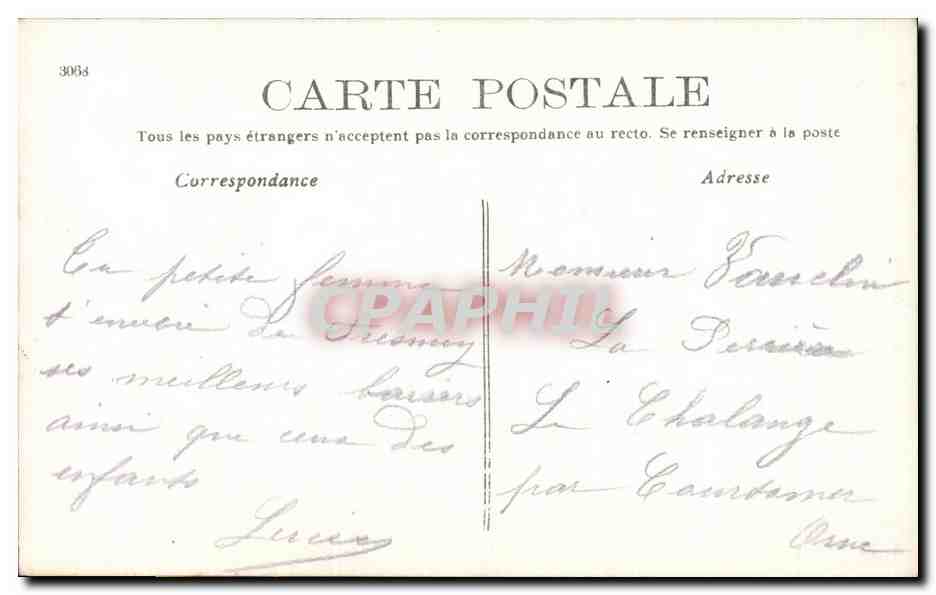 CPA Fantaisie Femme et enfant — Verso