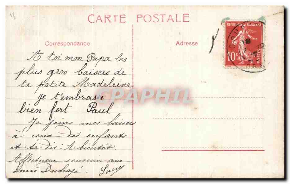 CPA Fantaisie Enfant  — Rückseite