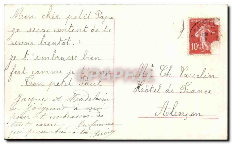 CPA Fantaisie Enfant  — Rückseite
