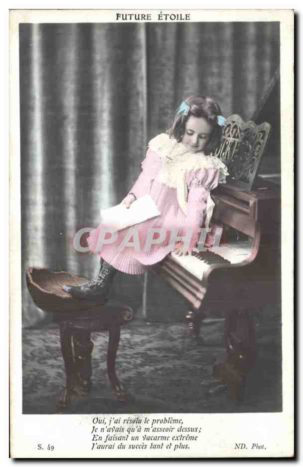 CPA Fantaisie Enfant Piano