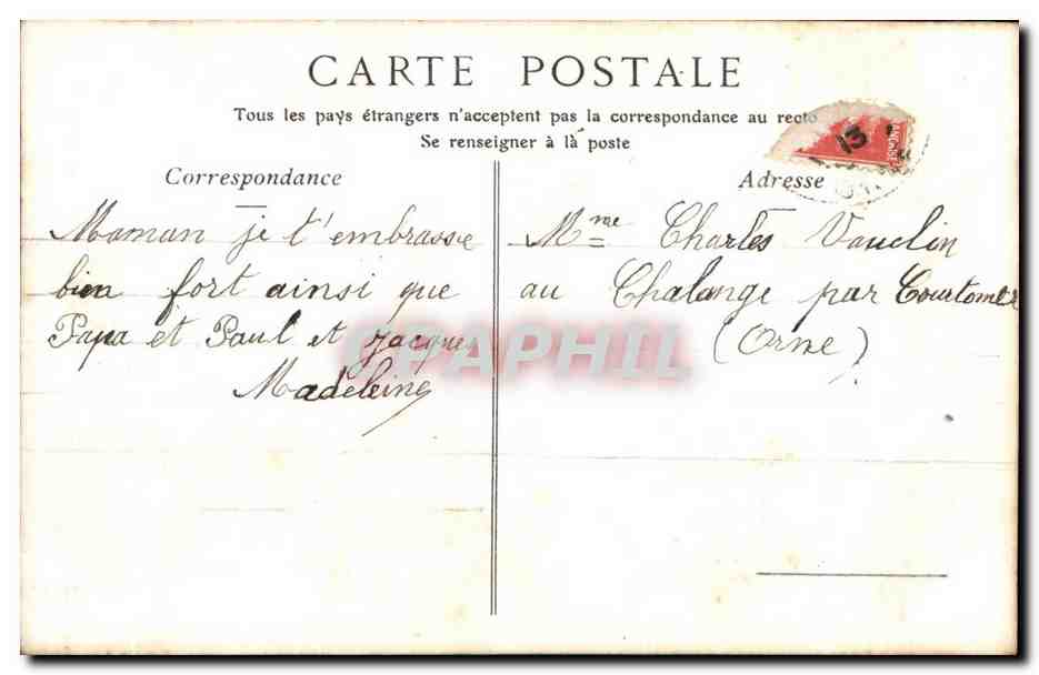 CPA Fantaisie Enfant Piano — Rückseite