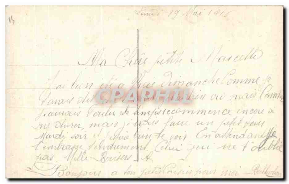 CPA Fantaisie Femme  — Verso