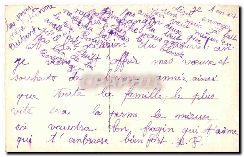 CPA Fantaisie Femme  — Rückseite