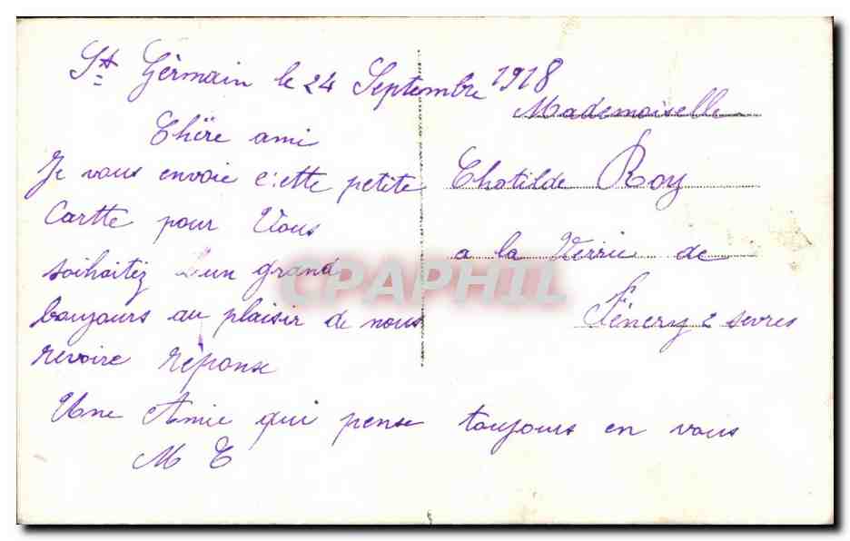 CPA Fantaisie Femme  — Rückseite