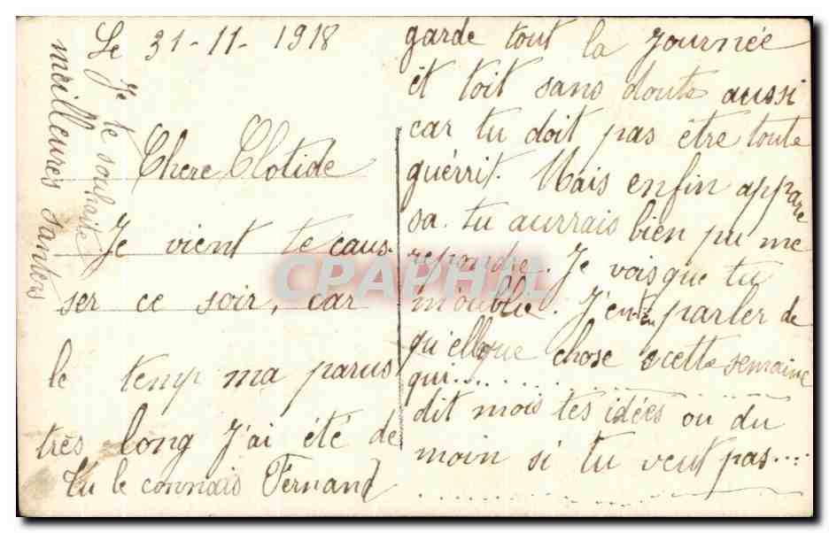 CPA Fantaisie Femme  — Rückseite