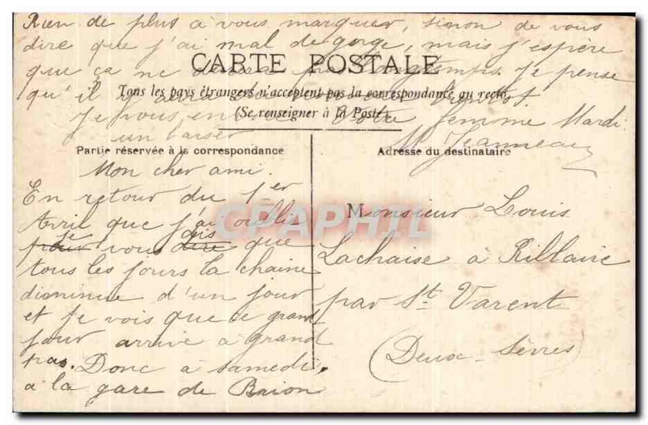 CPA Fantaisie Femme  — Verso