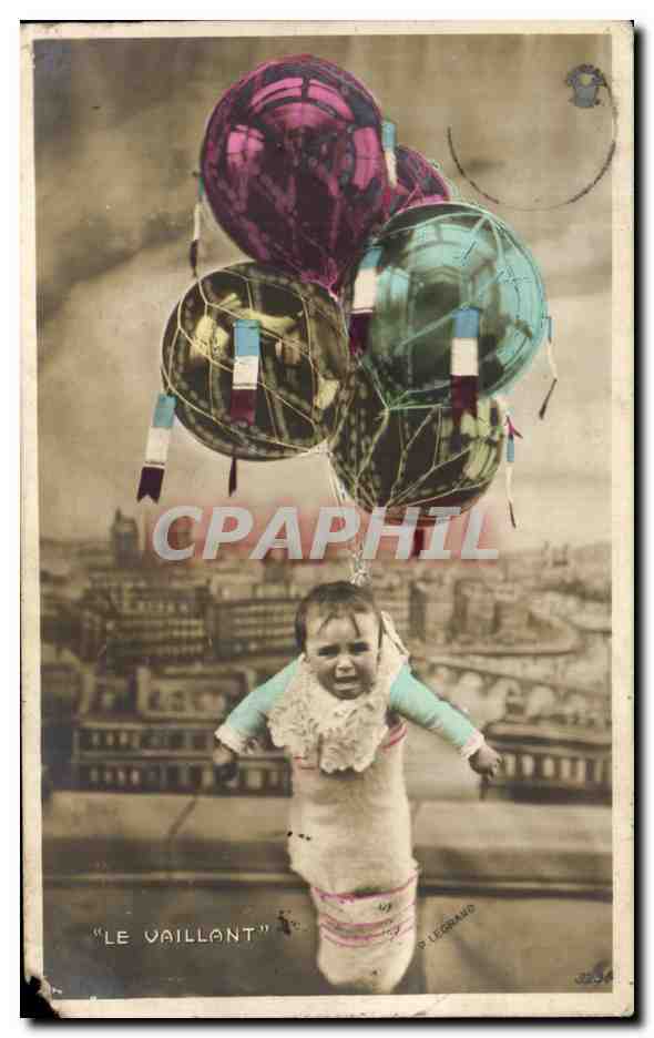 CPA Fantaisie Enfant Bebe Balons Le Vaillant 