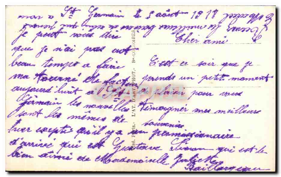 CPA Fantaisie Femme La voix du lierre — Rückseite