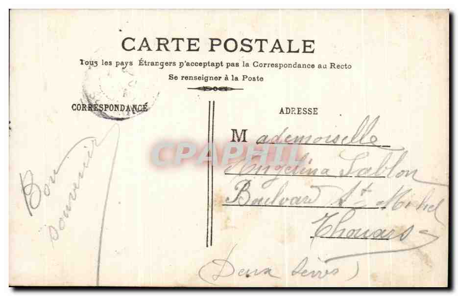 CPA Fantaisie Femme  — Rückseite