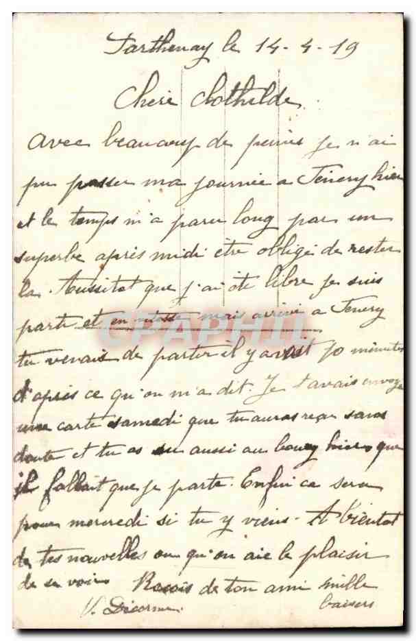 CPA Fantaisie Femme  — Rückseite