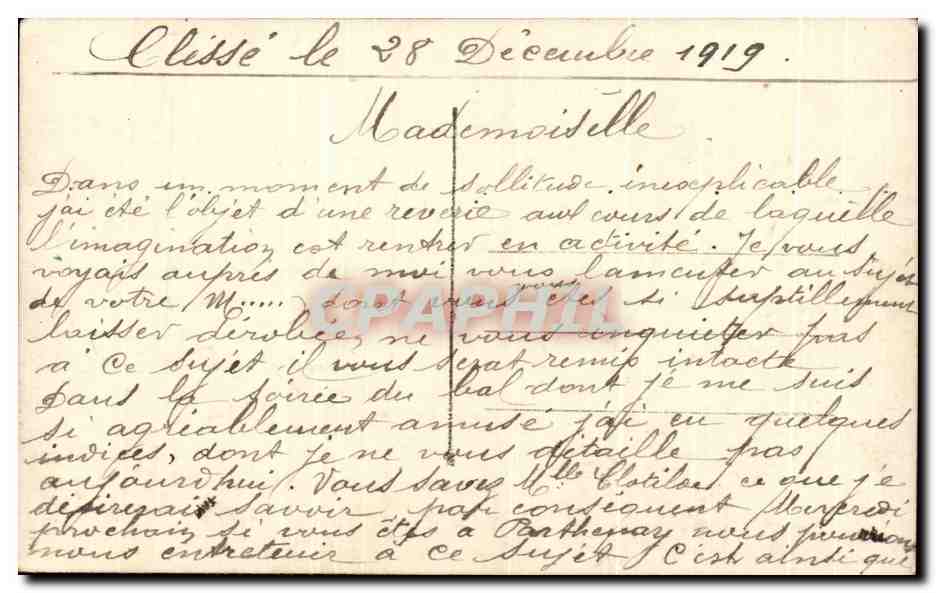 CPA Fantaisie Femme  — Rückseite