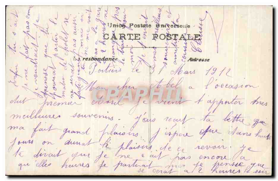 CPA Fantaisie Femme Poissons 1er Avril  — Rückseite