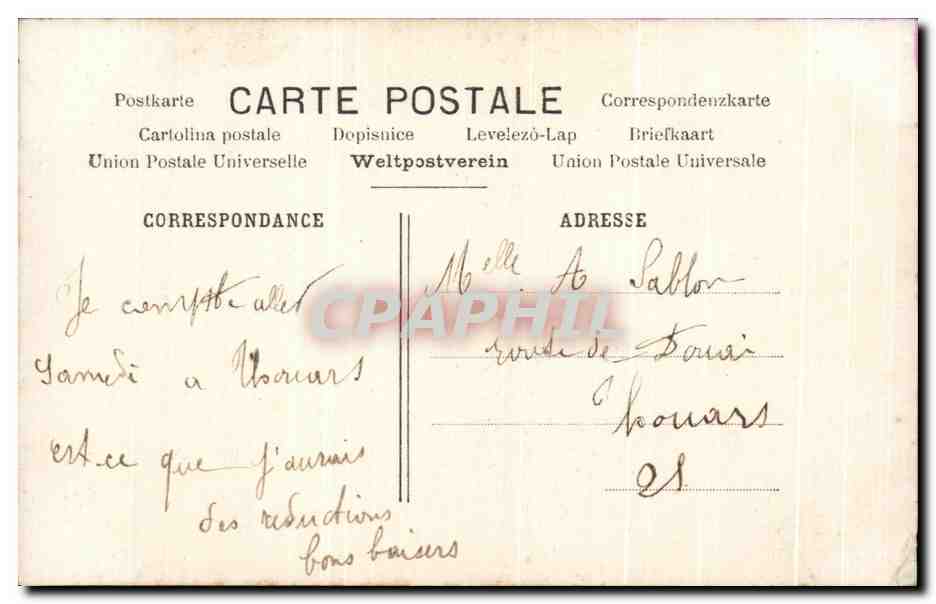 CPA Fantaisie Femme Mariage — Rückseite