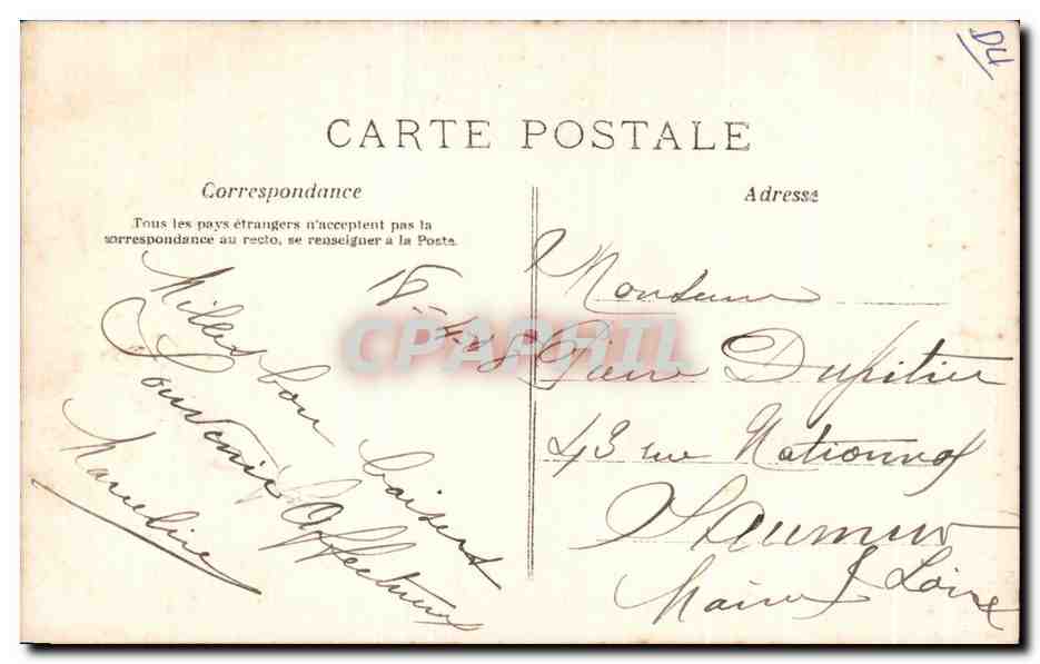 CPA Fantaisie Enfant Paques Poussins  — Verso