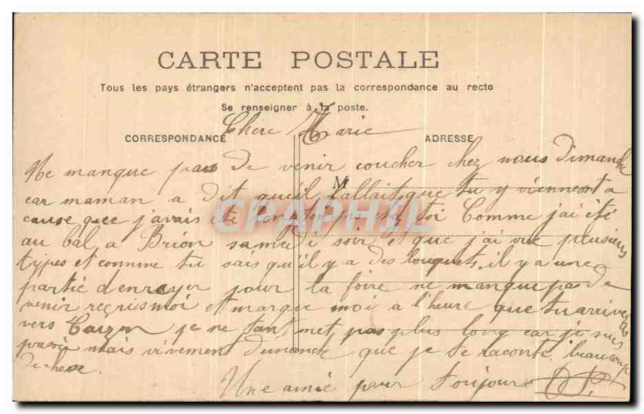 CPA Fantaisie Femme  — Rückseite