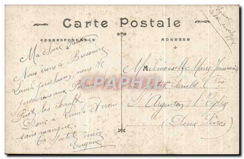 CPA Fantaisie Femme  — Verso
