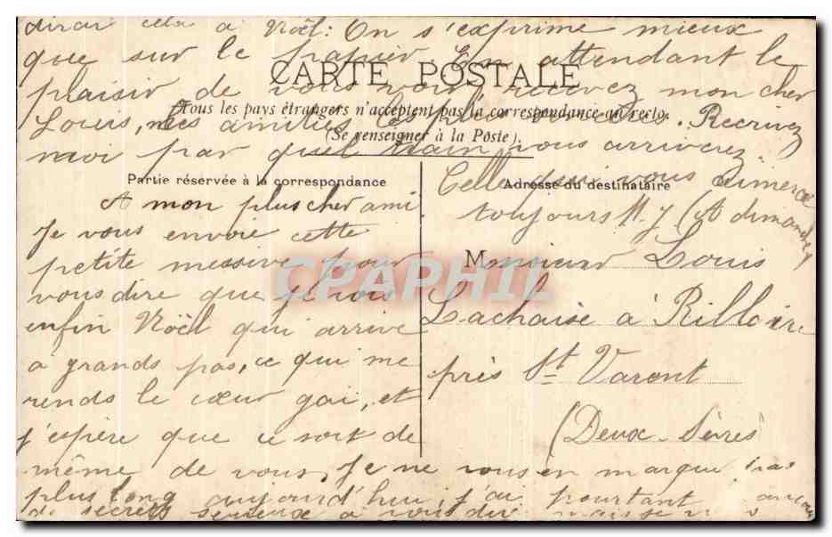 CPA Fantaisie Femme  — Verso