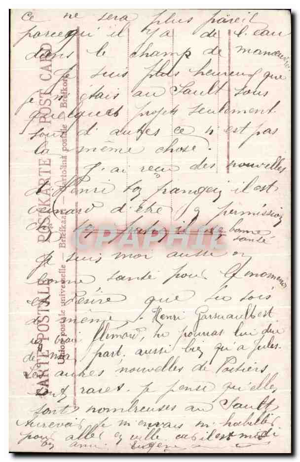 CPA Fantaisie Femme  — Verso