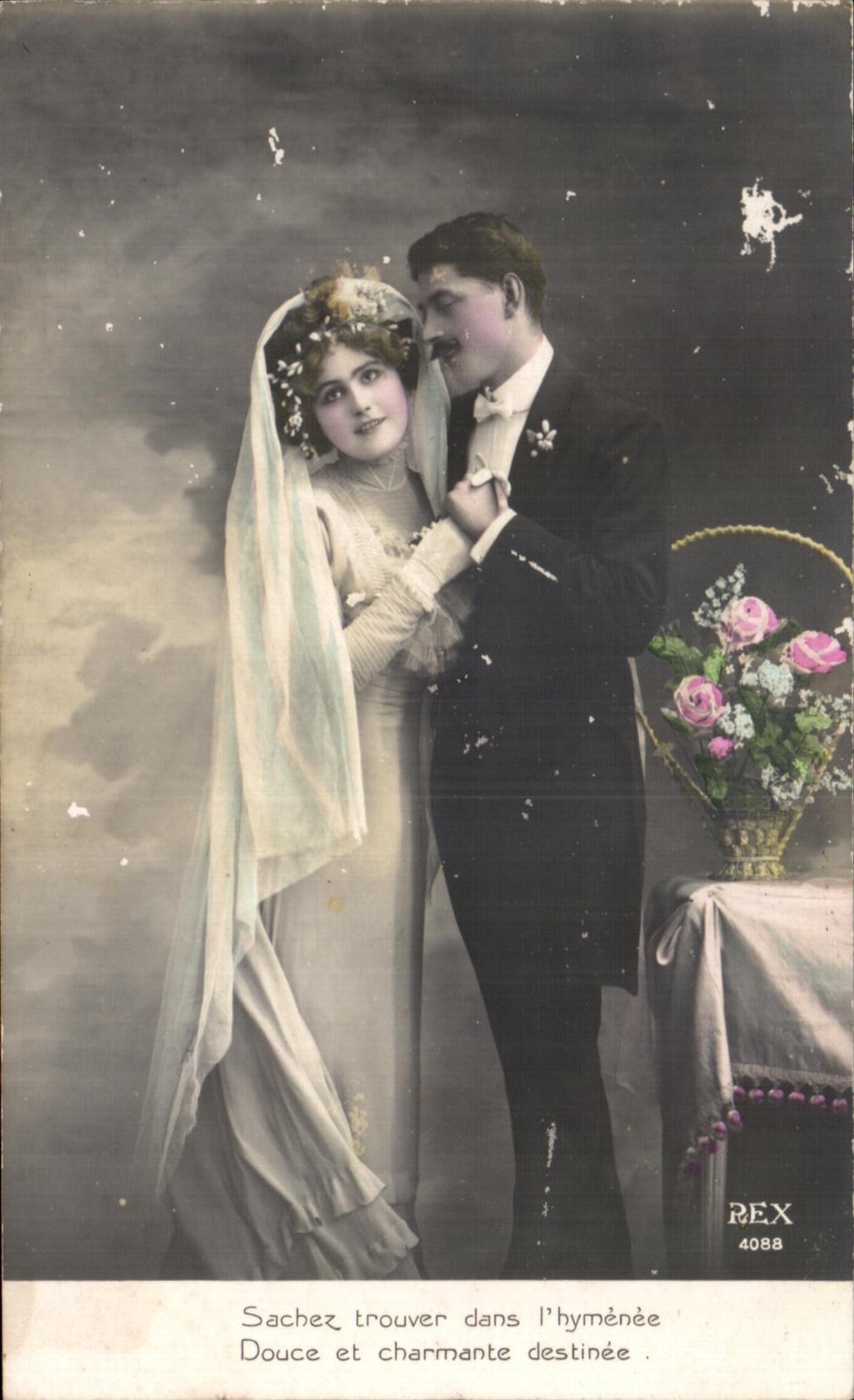 CPA Fantaisie Femme Mariage