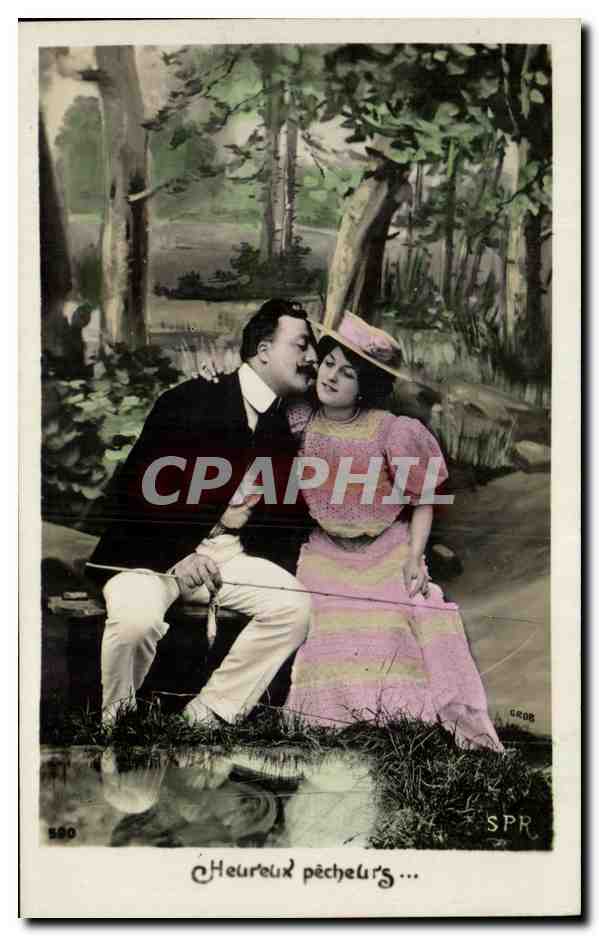 CPA Fantaisie Femme Peche Poisson 