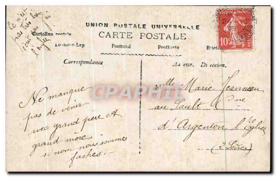 CPA Fantaisie Femme Peche Poisson  — Rückseite