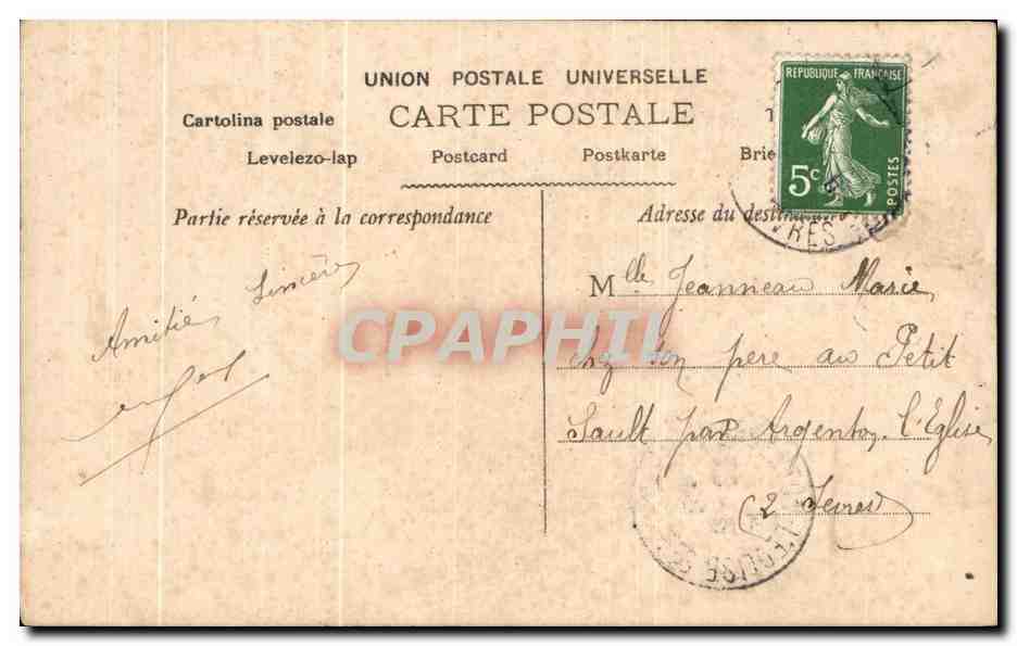 CPA Fantaisie Femme  — Verso