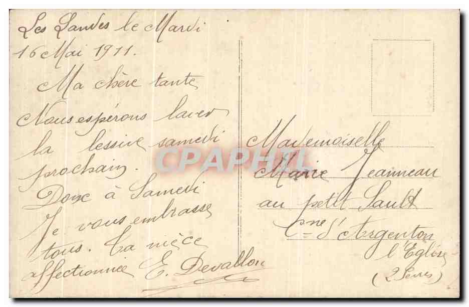 CPA Fantaisie Femme  — Rückseite
