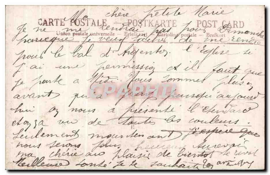 CPA Fantaisie Femme  — Rückseite
