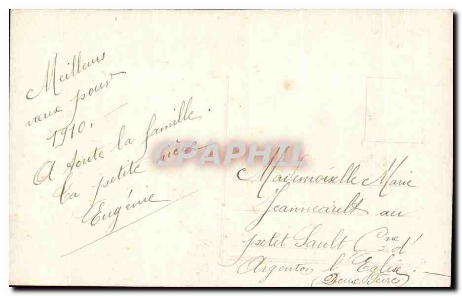 CPA Fantaisie Femme  — Rückseite