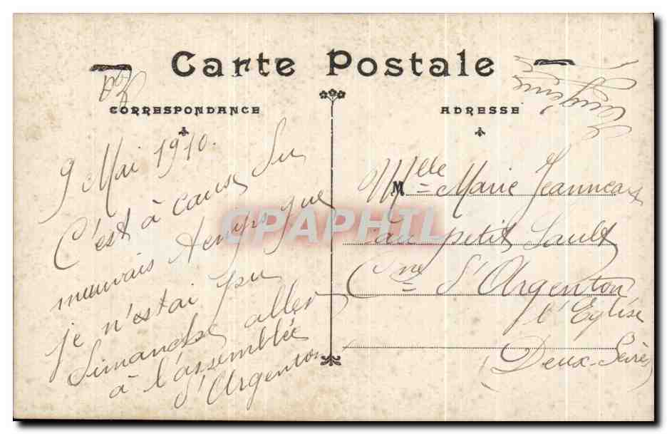 CPA Fantaisie Femme  — Rückseite
