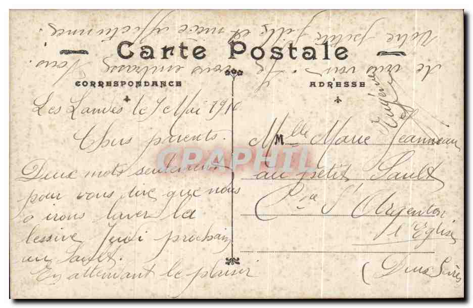 CPA Fantaisie Femme  — Rückseite
