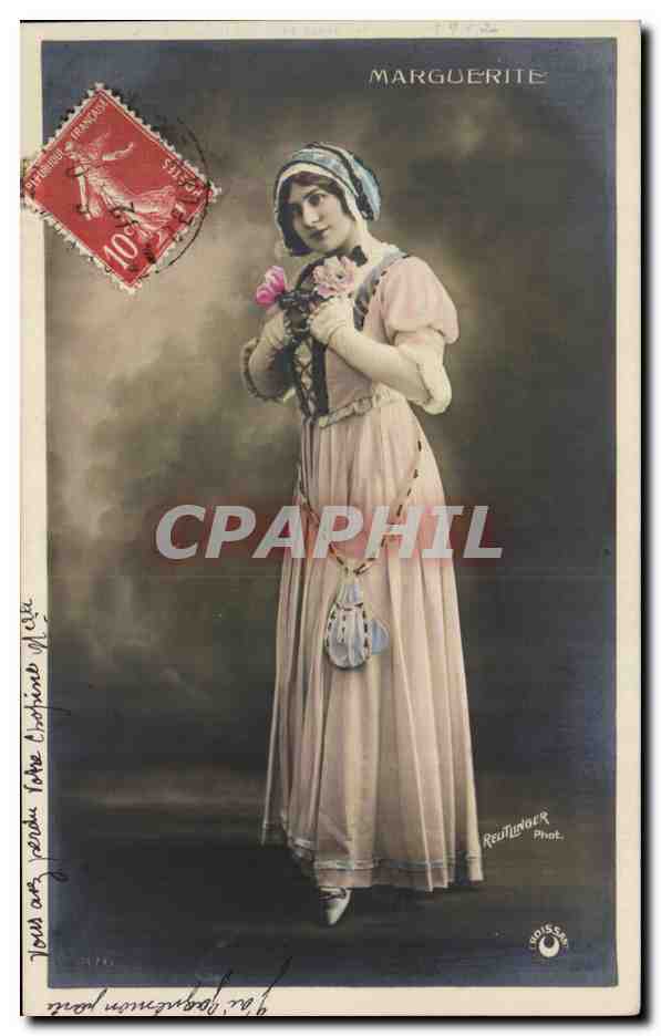 CPA Fantaisie Femme Marguerite