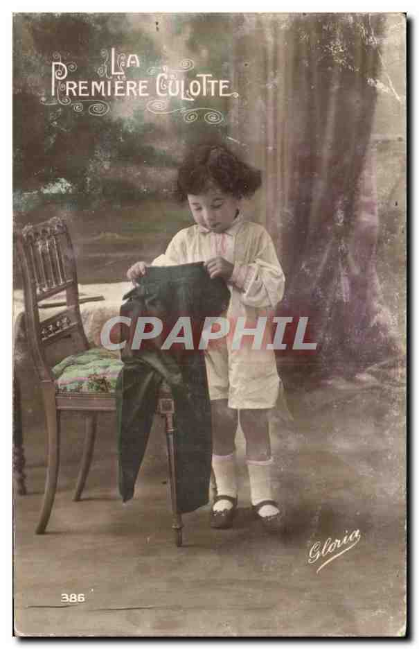 CPA Fantaisie Enfant Garcon La premiere culotte