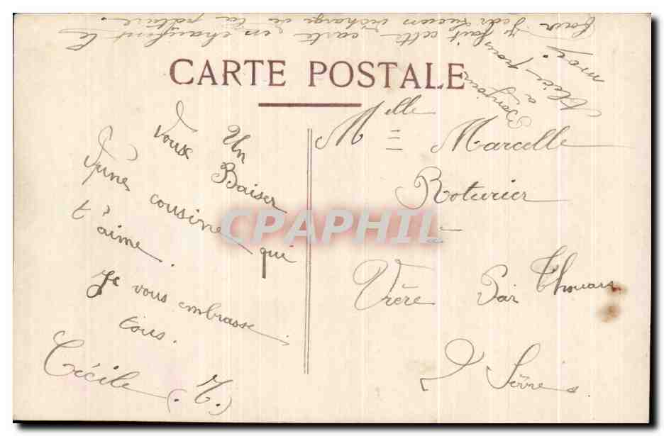 CPA Fantaisie Femme  — Rückseite
