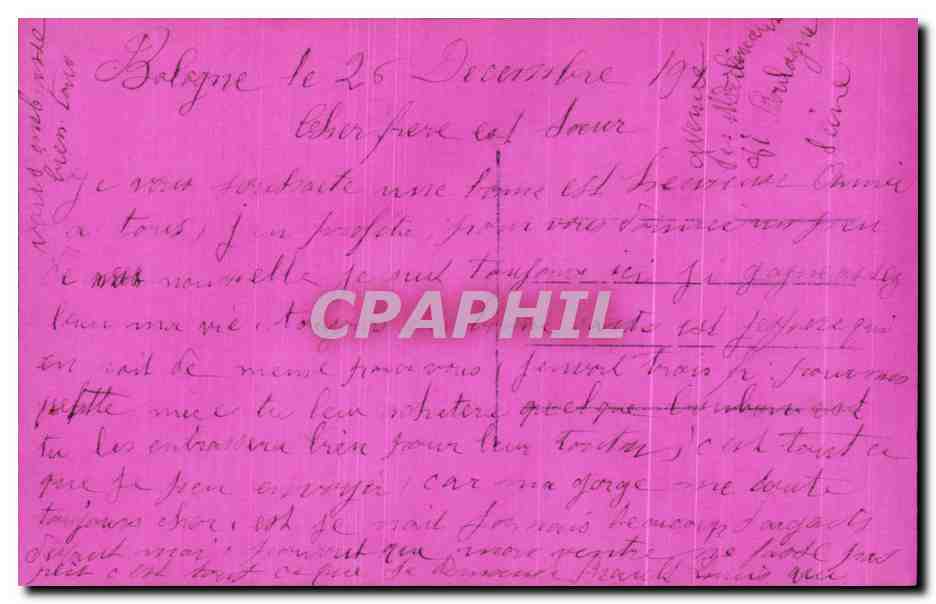 CPA Fantaisie Femme  — Rückseite